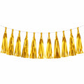 Guirlande à franges 300 cm en plastique doré pour décoration de fête scintillante