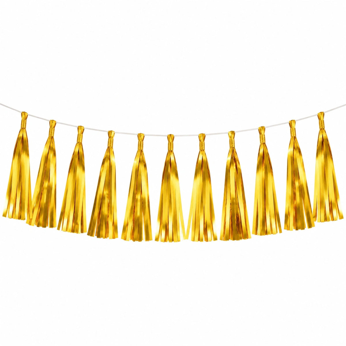 Guirlande à franges 300 cm en plastique doré pour décoration de fête scintillante