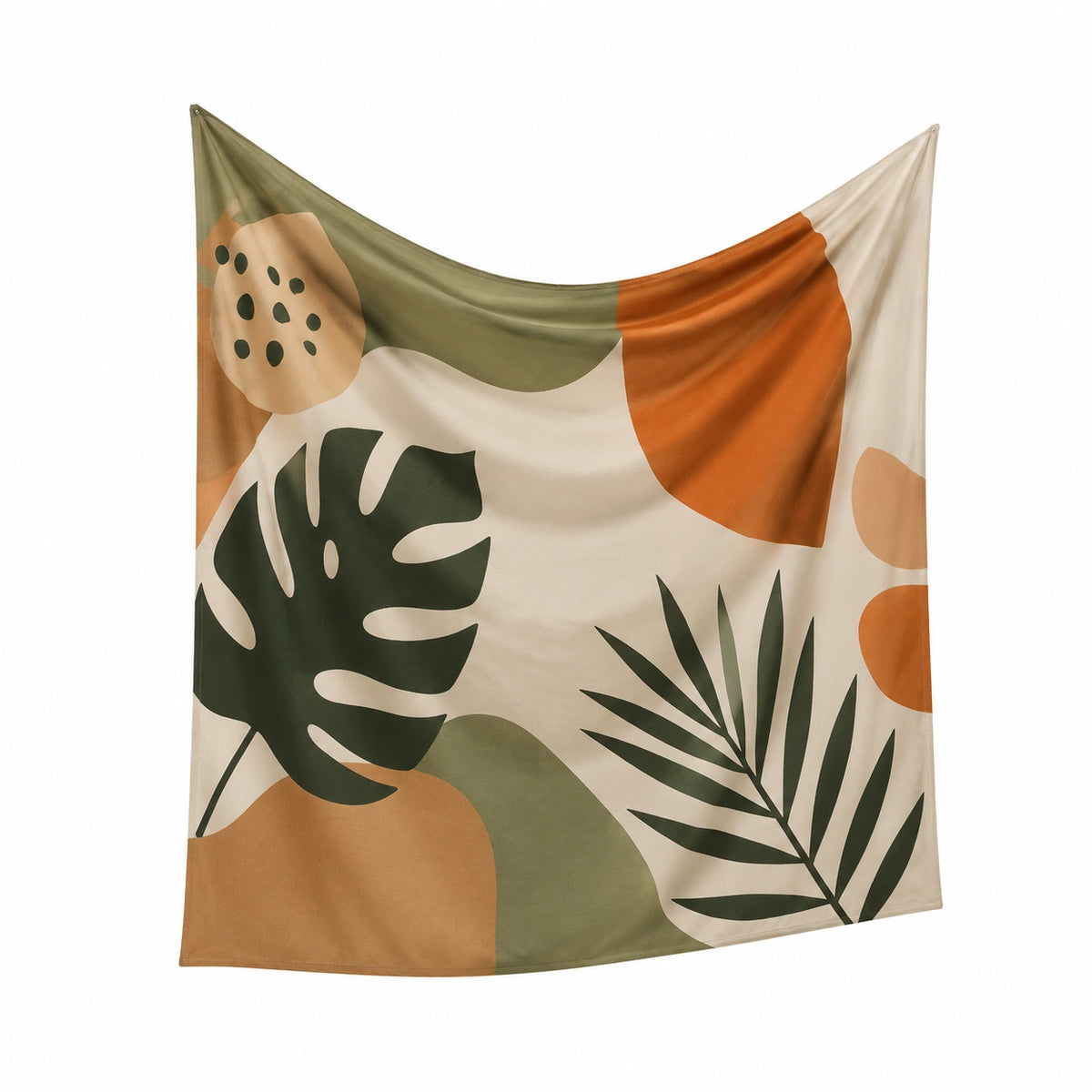 Tapisserie murale 150 cm x 130 cm en polyester multicolore à motif végétal décoratif